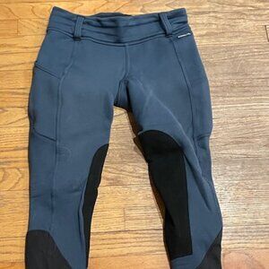 Kerrits Ladies Sit Tight Wind Pro Kneepatch Breech - Size Medium/Blue